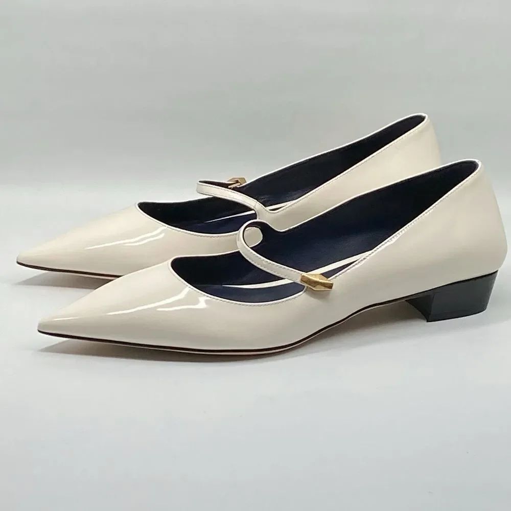 Jimmy Choo Carolyn LeatherâMary Jane Flats size 39.5